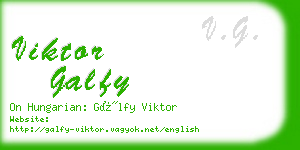 viktor galfy business card